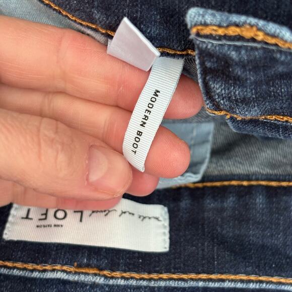 Y2K LOFT Bootcut Jeans 4T Modern Baby Boot Low Rise Stretch Faded Western 27x32 - Picture 10 of 11